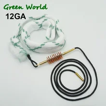 Zielony świat 1 sztuk/partia 12GA Boresnake szczotka do czyszczenia liny, szczotka do czyszczenia pistoletu do strzelby, Muzzleloaders