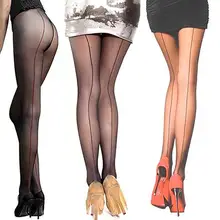 Sexy Tights Women Women's Ultra Sheer Transparent Line Back Seam Tights Stockings anti-hook footless Stretchy Tights Pantyhose