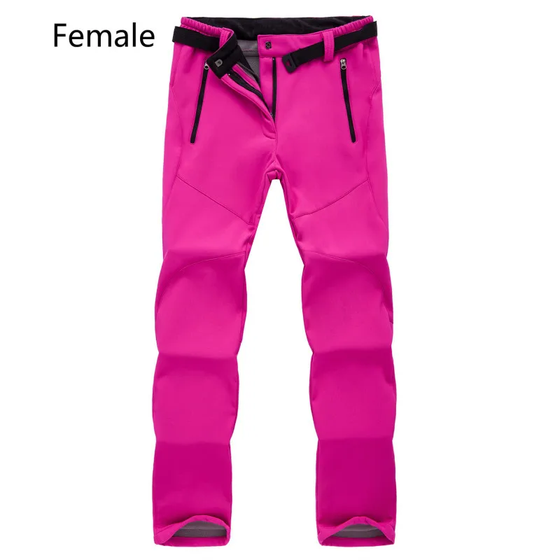 Уличные женские мужские толстые теплые флисовые софтшелл брюки для рыбалки, кемпинга, походов, лыжного спорта водонепроницаемые ветрозащитные брюки