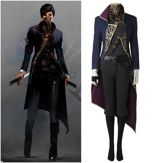 Dishonored 2 Emily Kaldwin Cosplay Costume Halloween Uniformin Game