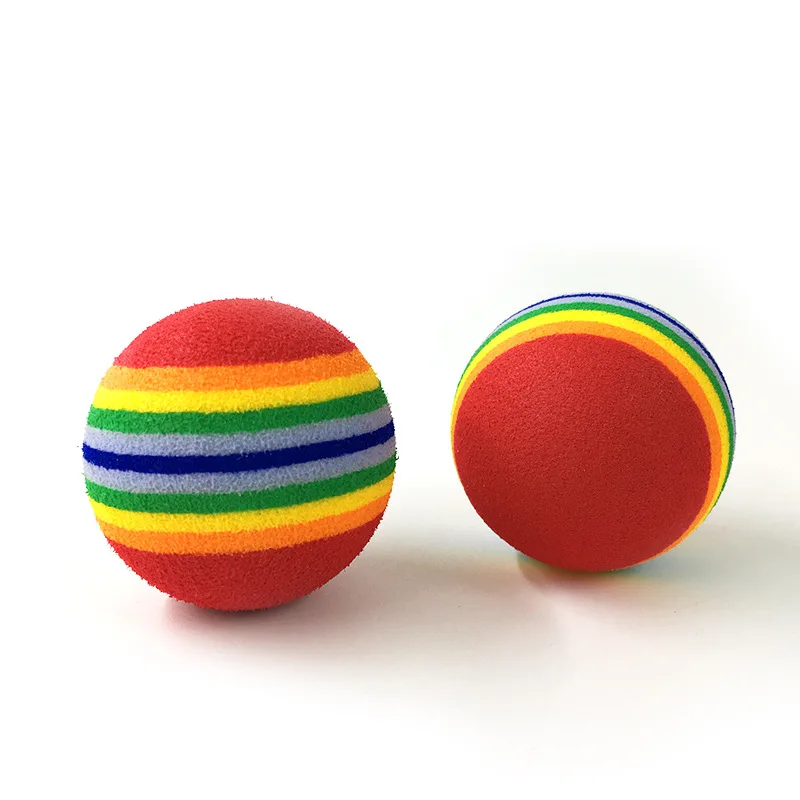 1pcs 35mm/42mm/68mm EVA Rainbow Color Activities Funny Balls Kid Foam Sponge Balls Children's Baby Outdoor Game Play Toys