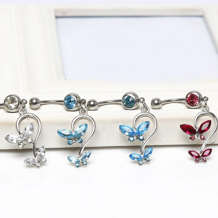 Buy 2015 New Beautiful Butterfly Piercing Navel Belly