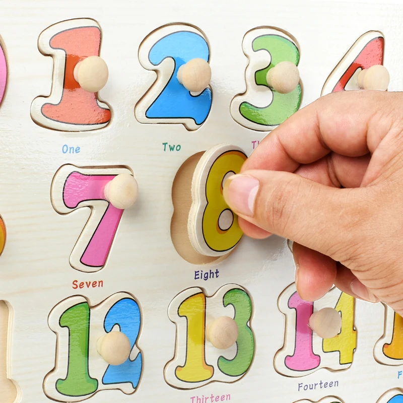 Детские игрушки пазлы деревянные набор для ручной захвата развивающие детей