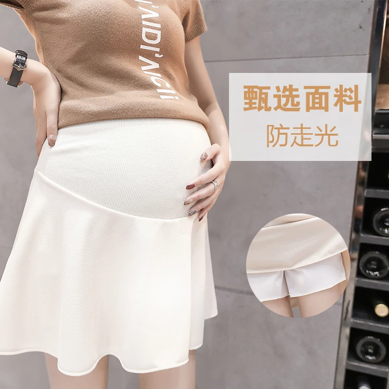 Платье для беременных летнее платье А-силуэта для беременных женщин юбка мини-юбка женская юбка высокая эластичность Молодежная Базовая защитные штаны
