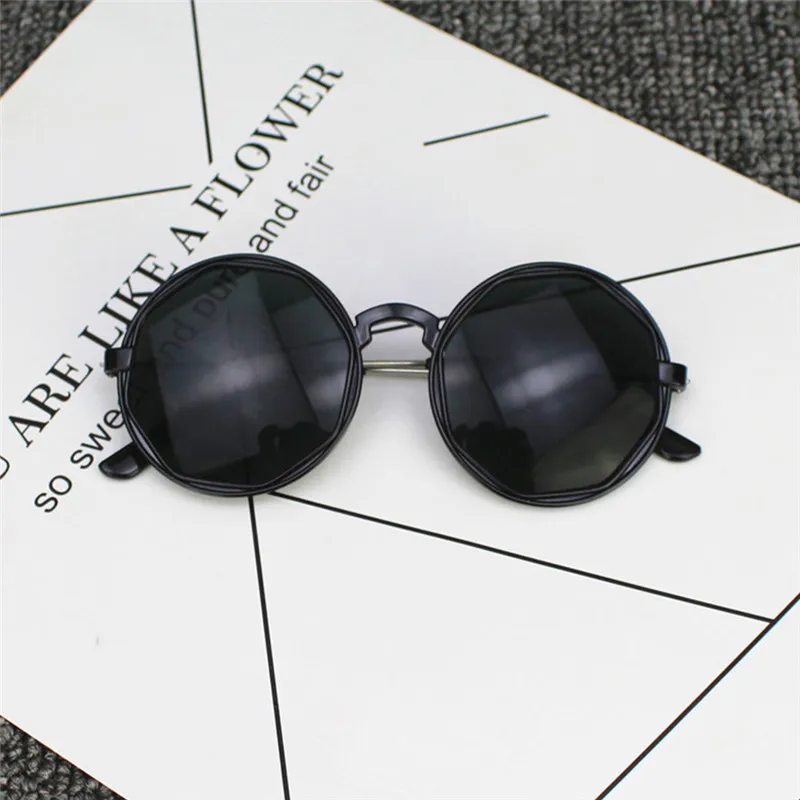 Korean Streetwear Kid Boy Girl Colorful Sunglasses Round Reflective Glasses Children UV400 Sunglasses Frame Toy Gift Accessories - Цвет: H