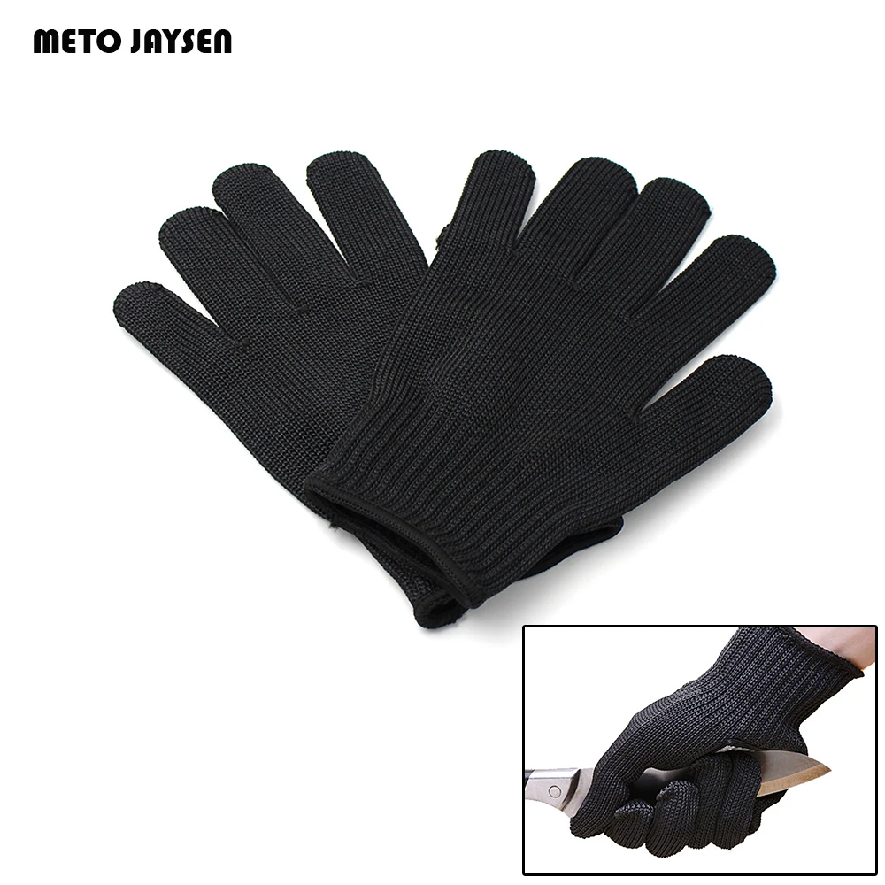 

Outdoor Sports Hunting Equipment Full Stainless Steel Wire Metal Mesh Self-Defense Protective Safety Gloves Climbing 2pairs=1LOT