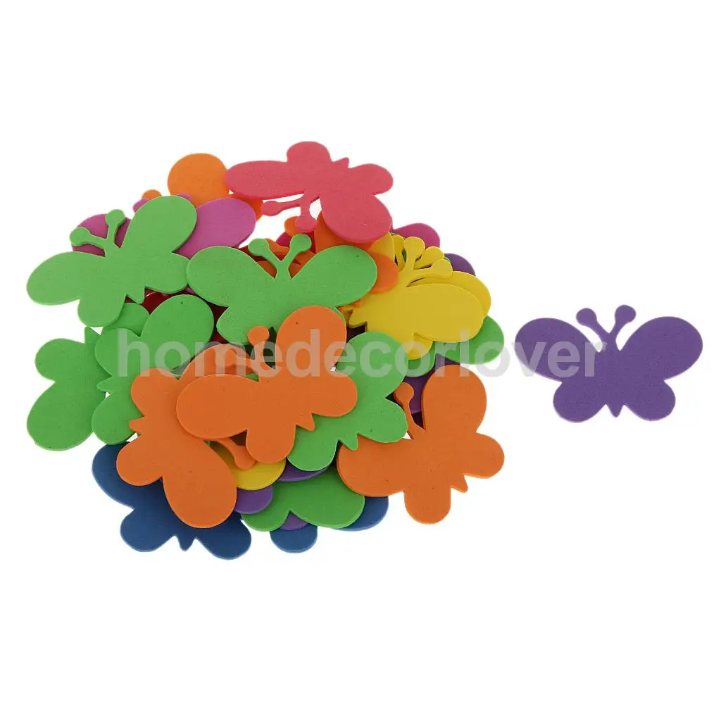 

30pcs Mixed Foam Butterfly Shapes Kids Children Decooration Crafting DIY