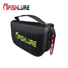 Fishing Lure Bag 15cm*10cm*3.7cm Oxford Canvas Spoon Lure Bags Black Fishing Tackle Bag