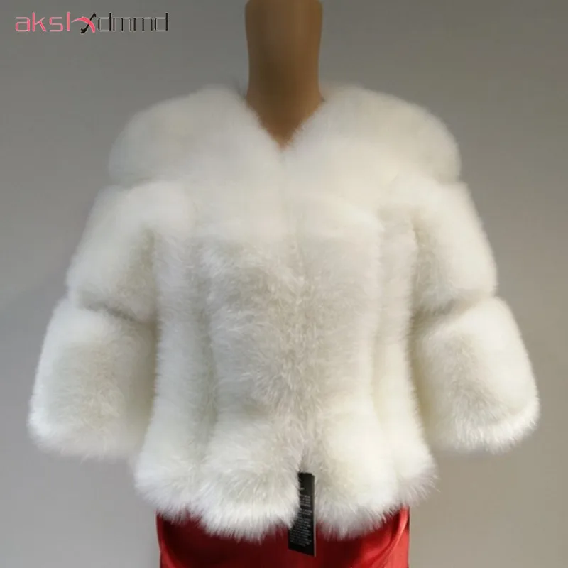 AKSLXDMMD мода плюс Размеры искусственного меха пальто 2019 новые зимние толстые теплые Для женщин из искусственного лисьего Меховая куртка