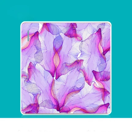 

86 Switch Socket Panel Fresh Personality Creative Art Switch Bloom Purple Powder Series PC 220V 10A