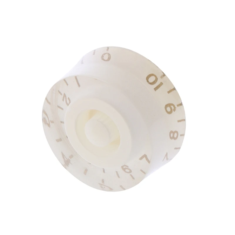 

White Speed Control Knobs Volume Tone Buttons For Electric Guitar