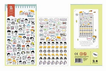 

2 sheets/set Today Life Korean Sonia Stickers Cellphone Decal Diary Calendar Decorative Sticker Flakes 2011