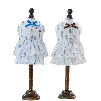 

Cute Printing Dog Pet Cat Bow Party Dress Tutu Skirt Summer Dog Puppy Hoodie Shirt Vest Cosume Dog Girl Clothes For Chihuahua