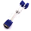 1 Computer Dual 2 Monitor Adapter Y Splitter Two Ports VGA extension Cable 15 pin Male to Female M/F 1PCS High quality ► Photo 3/5