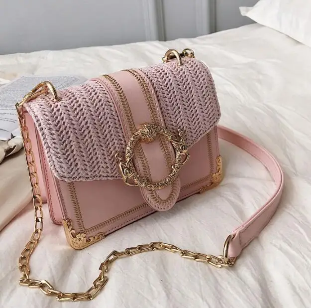 

Vintage New Handbags For Women 2019 Female Fashion Weaving Crossbody Bag High Quality Small Bags Lady Shoulder Bags Casual