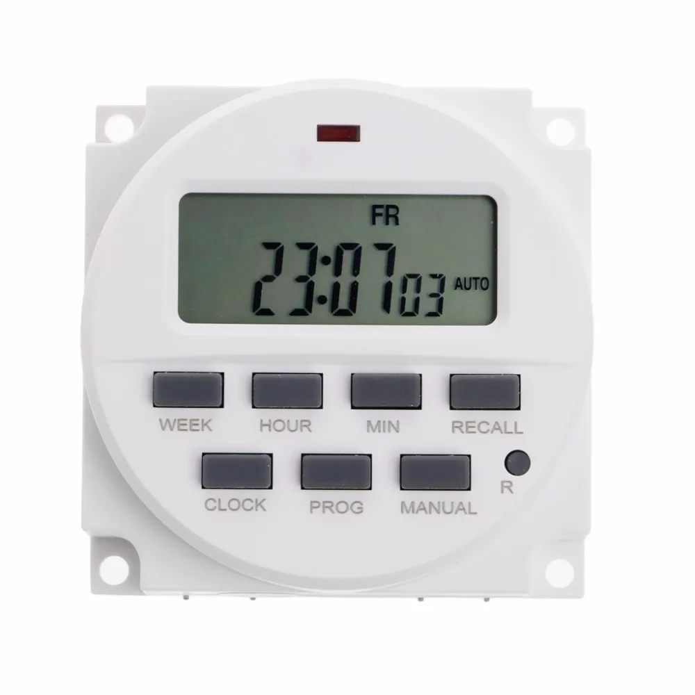 15.98 Inch LCD Digital Timer 220V AC 7 Days Programmable Time Switch