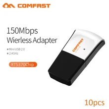 10 шт. 150 Мбит/с мини-usb Wi-Fi адаптер Wi-Fi приемник Ralink RT5370 чипсет 802.11b/g/n Беспроводной USB Ethernet карты CF-WU720N