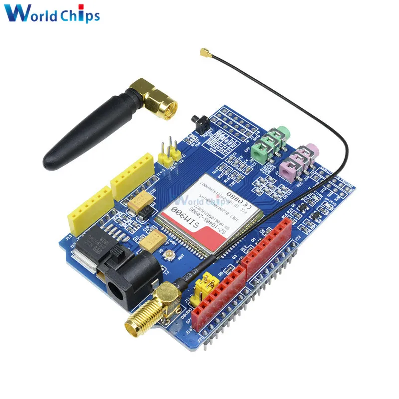 SIM900 850/900/1800/1900 МГц GPRS/GSM модуль макетной платы комплект для Arduino GPIO PWM РТК