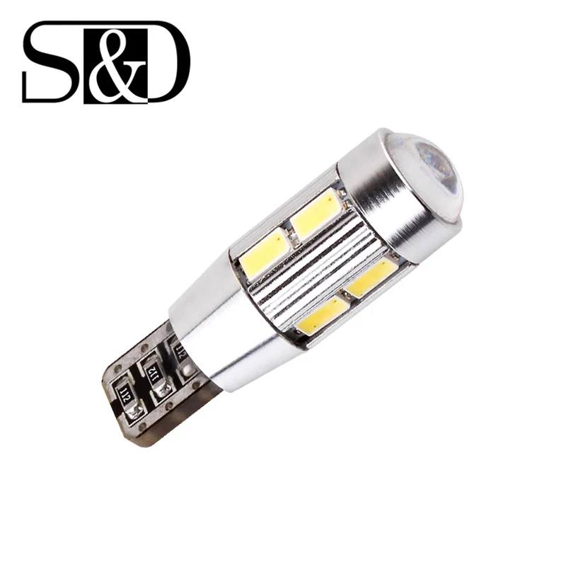 

T10 SAMSUNG Chips 5630 Emitter High Power Lamp 10 LED Projector DRL Light Bulbs 6000K White T15 168 921 w5w interior Lights
