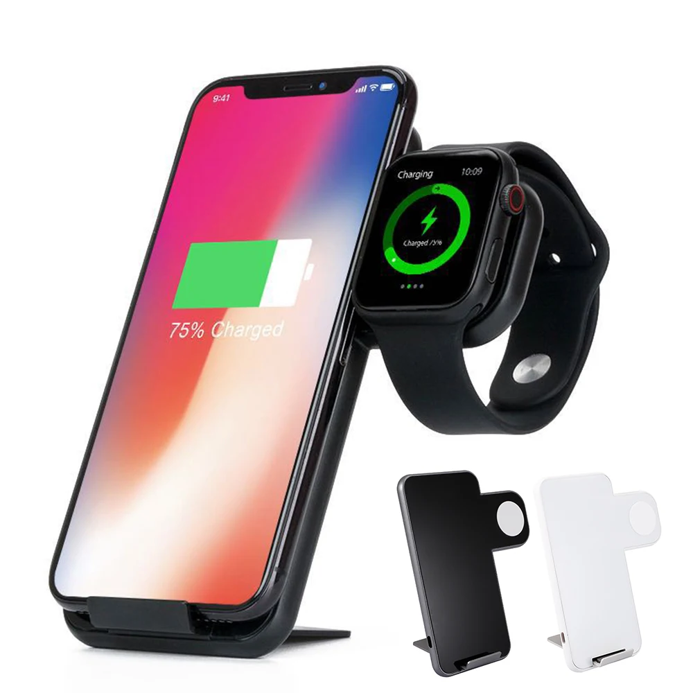 

Qi Wireless Fast Charger Mobile Holder For Apple Watch 3 2 1 For Iphone XS MAX XR X 8 Plus Samsung S10 9 8 7 Phone Charging Dock