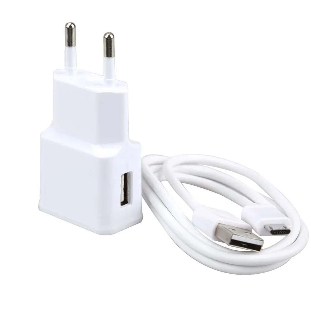 Alloet الاتحاد الأوروبي usb شاحن الهاتف المحمول ، 5 فولت 2a العالمي الجدار شاحن السفر مع مايكرو usb كيبل أطقم لسامسونج هواوي lg الهواتف