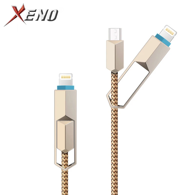 

QC3.0 USB Cable for iphone 7 X XR XS max 2.8A Micro USB Cable 2 in 1 Fast Charge USB Cable for iphone 7 X XR XS max
