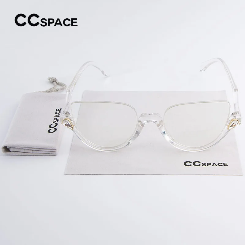 CCSPACE Кристальные бриллианты, прозрачная оправа, очки, Классическая оправа, фирменный дизайн, женские очки, прозрачные линзы, очки SU242 - Цвет оправы: C9 clear clear
