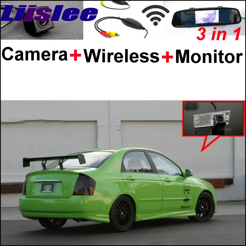 

3 in1 Special Camera + Wireless Receiver + Mirror Monitor Easy Backup Parking System For KIA Spectra Spectra5 Sedan 2003~2009