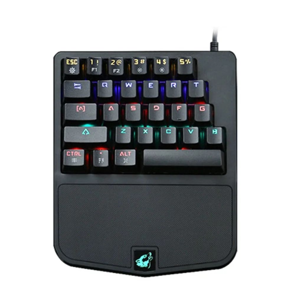 Single Hand Mechanical Computer PC PUBG Gaming Keyboard 28 keys Wired USB LED Optical Gaming Keyboard for PC Gamer for PUBG Single Hand Mechanical Computer PC PUBG Gaming Keyboard 28 keys Wired USB LED Optical Gaming Keyboard for PC Gamer for PUBG