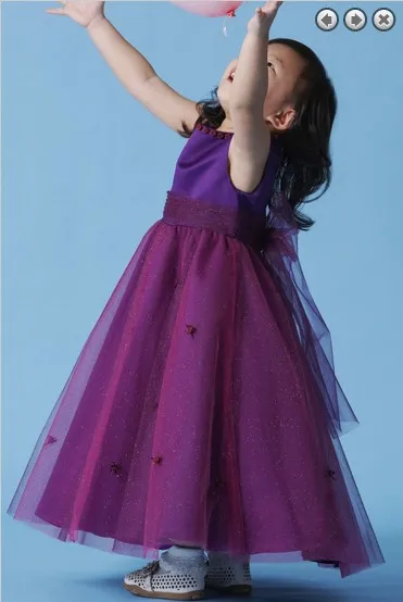 

free shipping flower girl dresses for weddings bridal 2013 purple prom dress communion kids christmas pageant dresses for girls