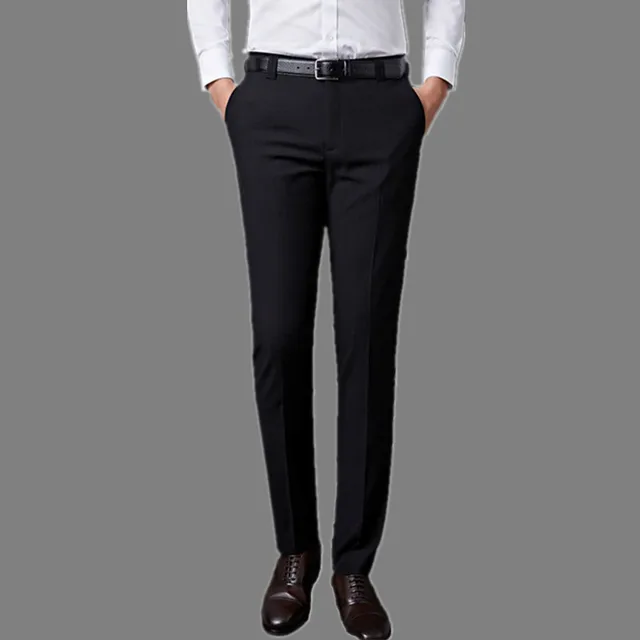 Luxury Mens Suit Pants Fashion Dress Pants Formal Business Male Casual ...