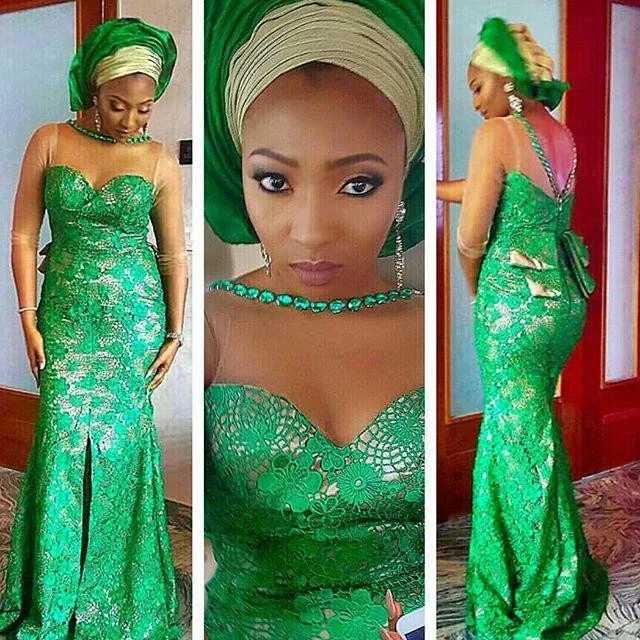 Buy 2017 Nigerian Styles Half Sleeves Evening Dress O