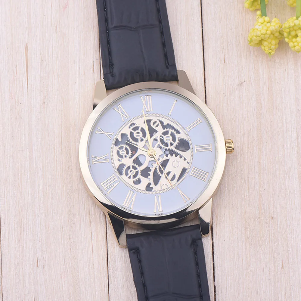

New Quality Brand Watch 2016 Male Men Sport Rome Digital Leather Band Analog Dial Quartz Wrist Watch Clock Relogio Masculino