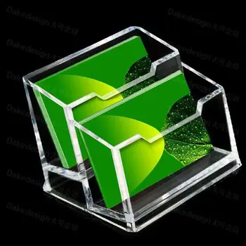 

Two Layers Name Card Display Office Exhibition Top Clear Business Card Holder