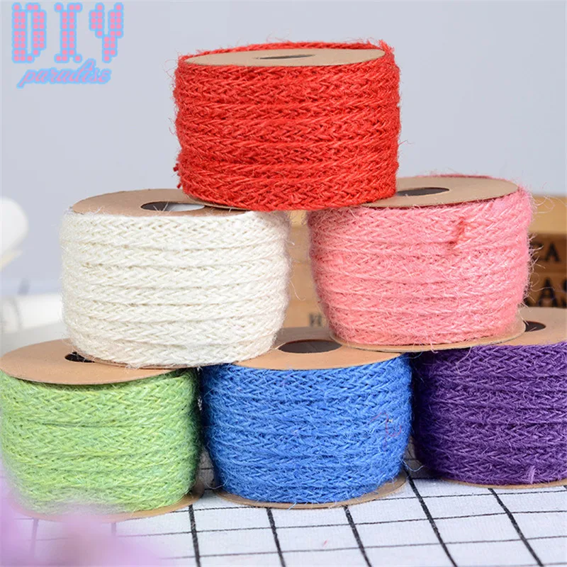 Buy 30M colorful Natural Burlap Hessian Jute Twine