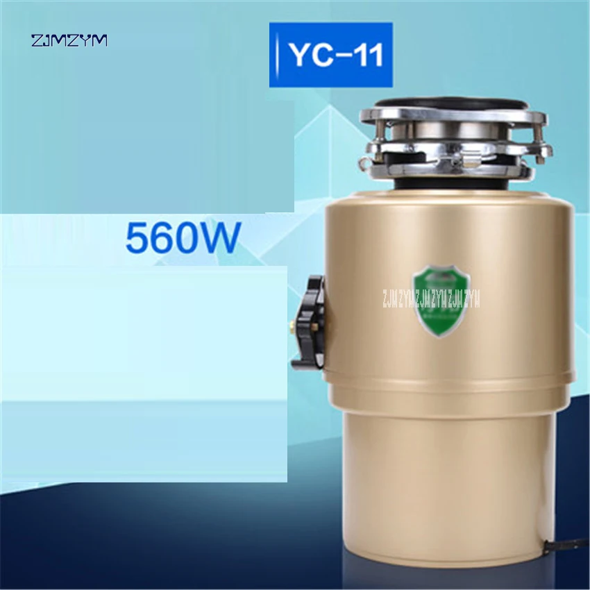 

560W 220V kitchen garbage food crusher food waste disposer Stainless steel Grinder material Continuous Food Waste Disposer YC-11
