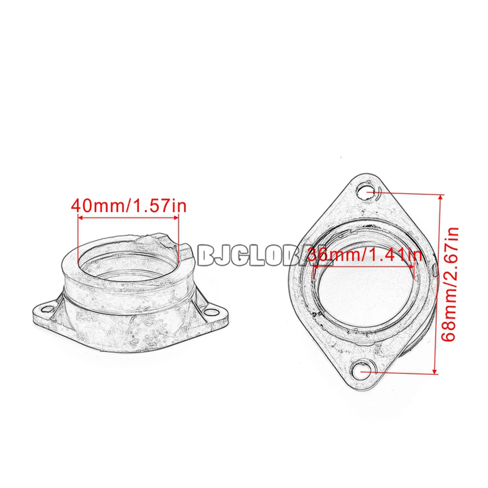 Мотоцикл карбюратор адаптер Впускной впускной трубы резиновый коллектор для Suzuki DR250S DR 250S GN 250 GN250 TU250 TU 250 13110-38200