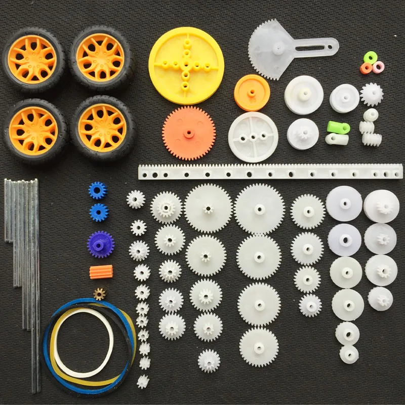 78Pcs Plastic Gear Motor Gearbox Toy Robot Model Craft DIY Accessories