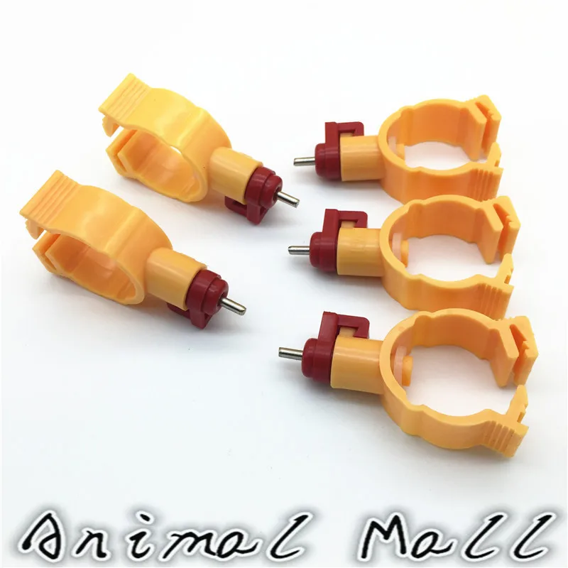 

100 Pcs Water Nipple Chicken Feeders and Drinkers Chicken Waterer Nipple Drinker Poultry Duck Hen Screw Drinker Feeder