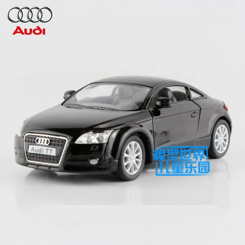 /KiNSMART игрушка/литая под давлением модель/1:32 весы/2008 Audi TT Coupe/Откидная машина/образовательная Коллекция/подарок для детей - Цвет: Черный