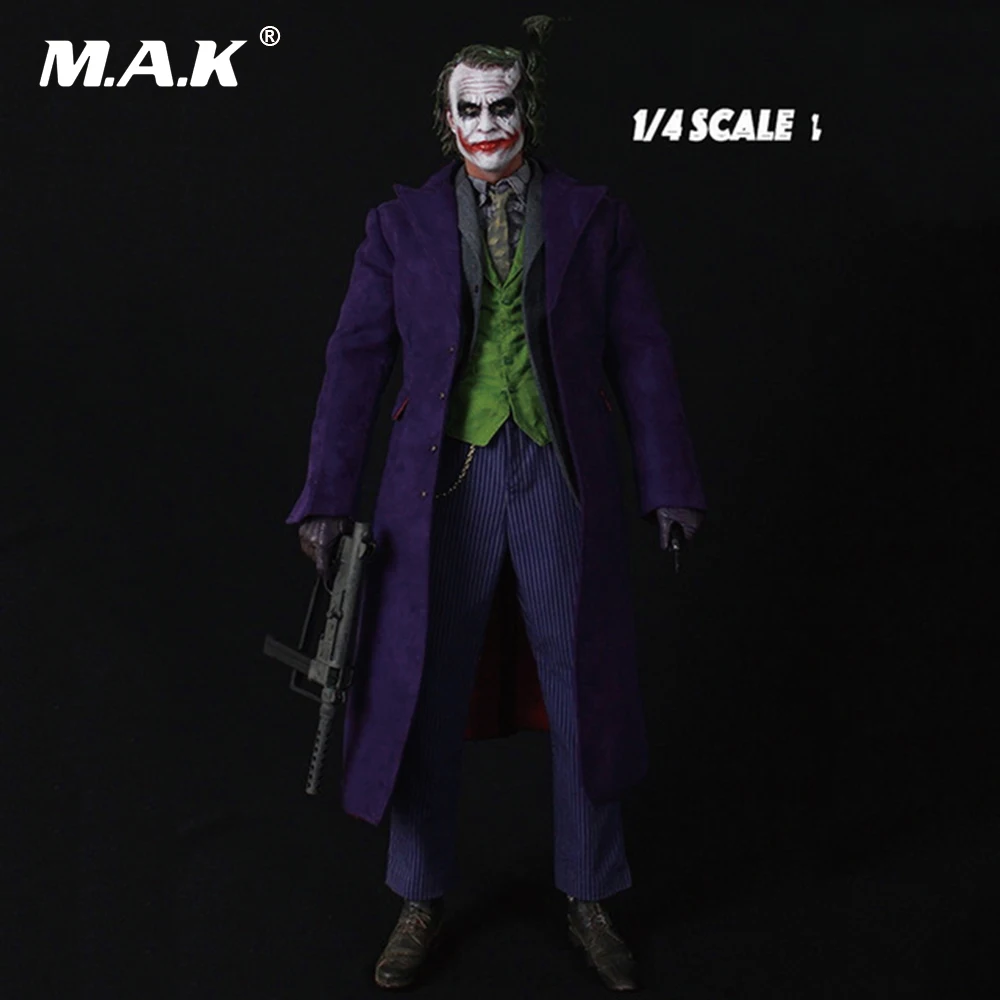 18 inches Batman The Joker 1/4 Scale Heath Ledger Head Sculpt & Clothing Suits Set and Body Full Set Figures Collections Hobbies