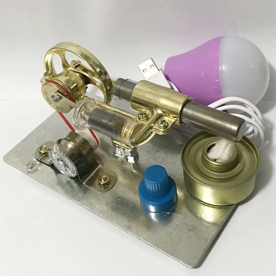 

Stryn Mini engine miniature model steam power technology small production small power generation Ming experimental toys