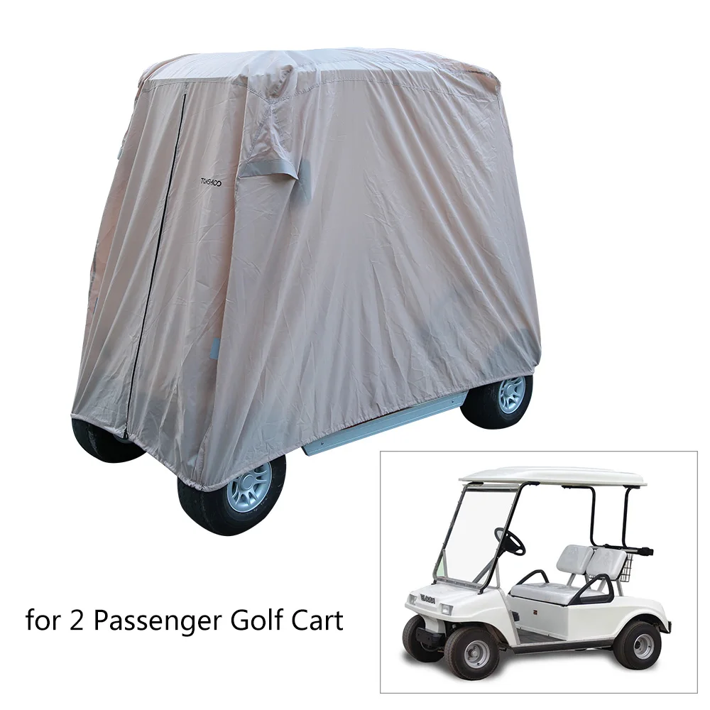TOMSHOO 2 / 4 Passenger Golf Cart Cover Golf Car Roof Enclosure Durable
