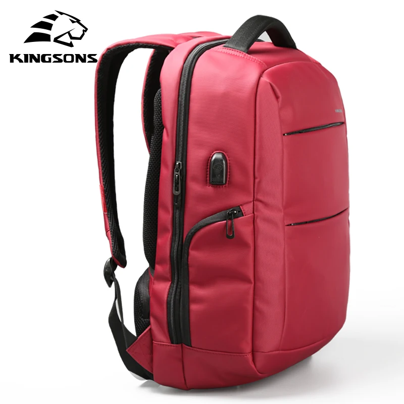 Kingsons Unisex Candy Black Laptop Bag Women Backpack Man Daily Rucksack Travel Bag School Bags ...