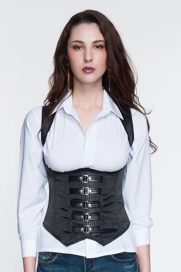 Buy New Steampunk Underbust Corset Black from Reliable