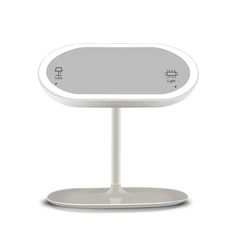 

360 Rotating Desktop Mirror Touch Screen Makeup LED Lights Professional Beauty Adjustable Countertop
