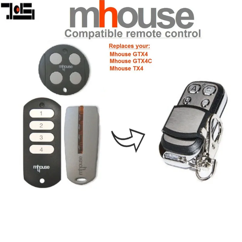 

For MHouse GTX4, GTX4C,TX4 remote control 433.92mhz