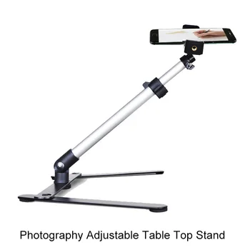 

Photography desktop phone bracket Mini Monopod+Phone Clip multi-functional Adjustable Table Top Stand Shooting Set