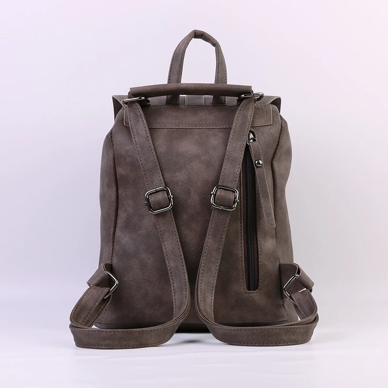  Toposhine New Design Women Backpack Solid Hasp Female Bag Fashion Girls School Bags Lady Soft PU Le - 32818284636