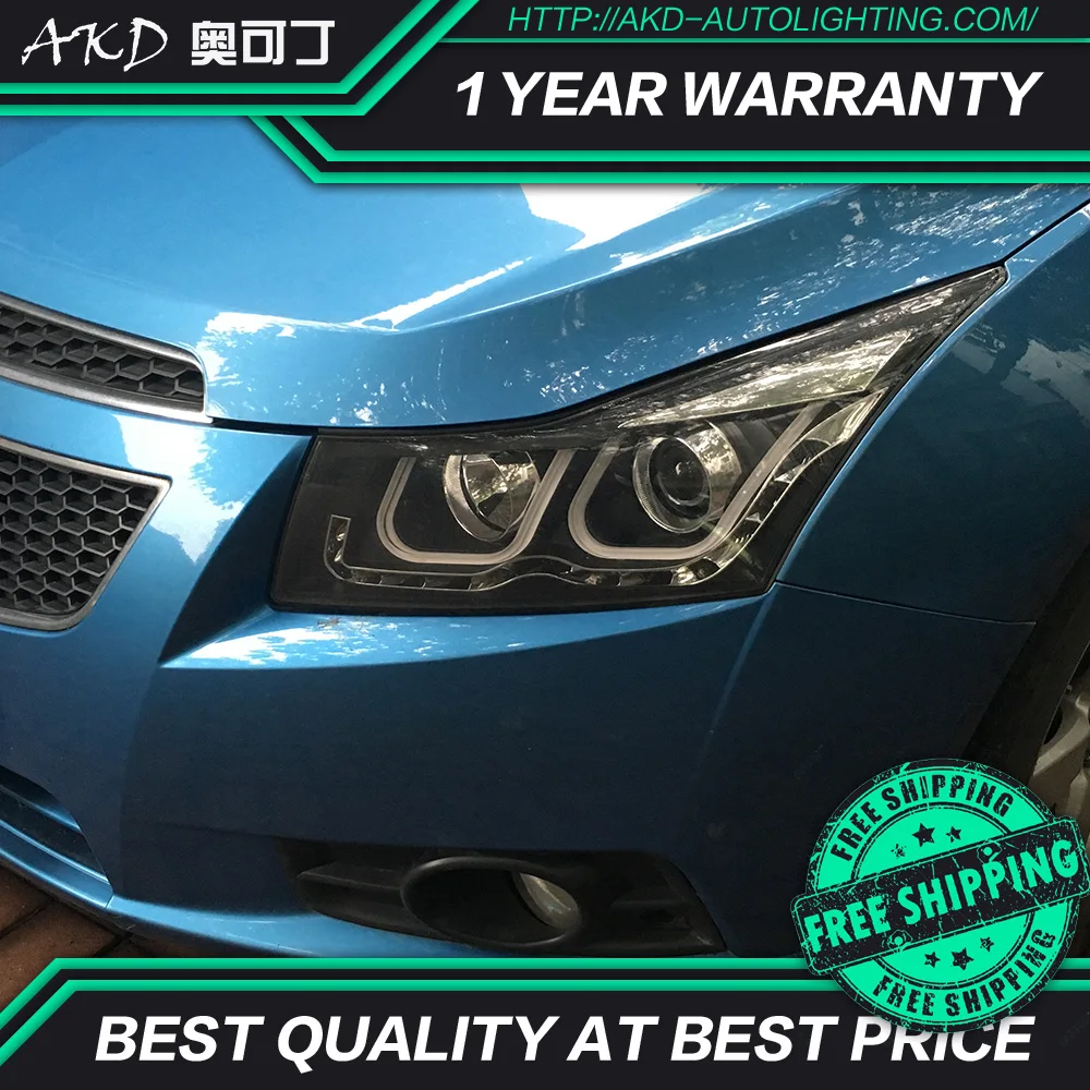 

AKD tuning cars Headlight For Chevrolet Cruze Sedan 2009-2014 Headlights LED DRL Running lights Bi-Xenon Beam Fog angel eyes